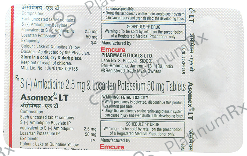 Asomex LT 2.5/50mg Tablet 15s