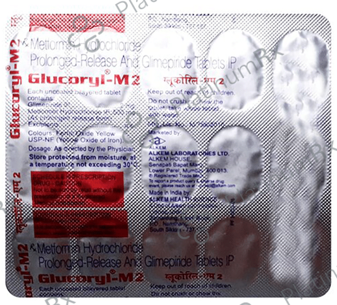 Glucoryl M 2/500mg Tablet PR 15s