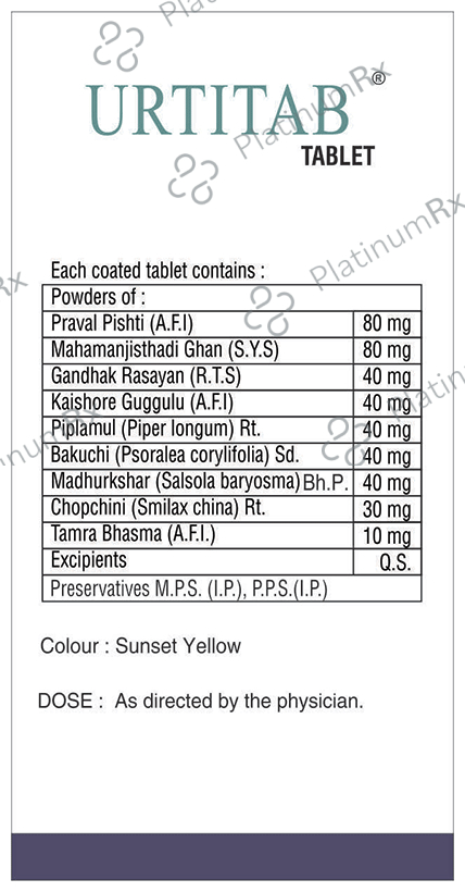 SDH Naturals Urtitab Tablet