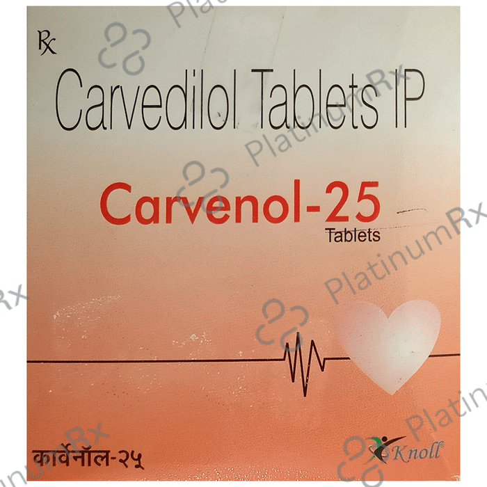 Carvenol 25mg Tablet 10s