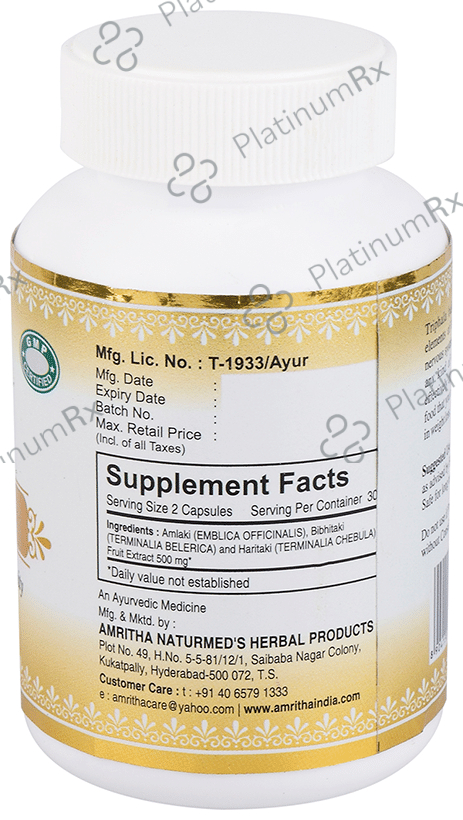 Naturmed's Triphala 500mg Capsule