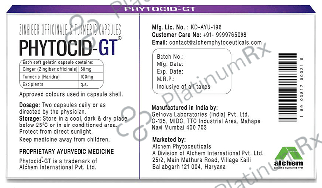 Phytocid -GT for Indigestion, Gas & Acidity Capsule