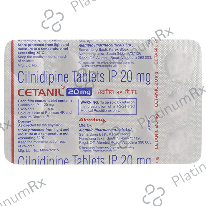 Cetanil 20mg Tablet 15s
