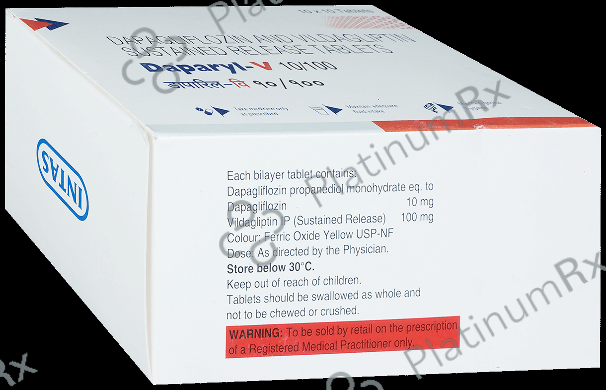 Daparyl V 10/100mg Tablet 10s