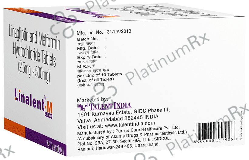 Linalent M 2.5/500mg Tablet 10s