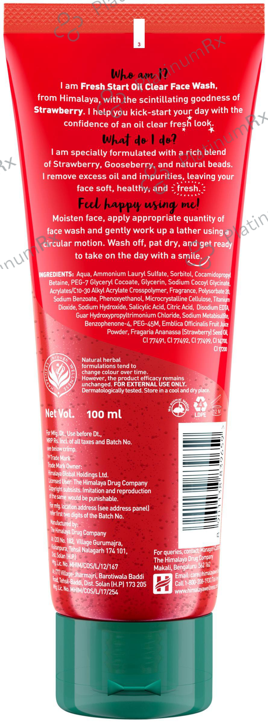 Himalaya Personal Care Fresh Start Oil Clear Strawberry Face Wash