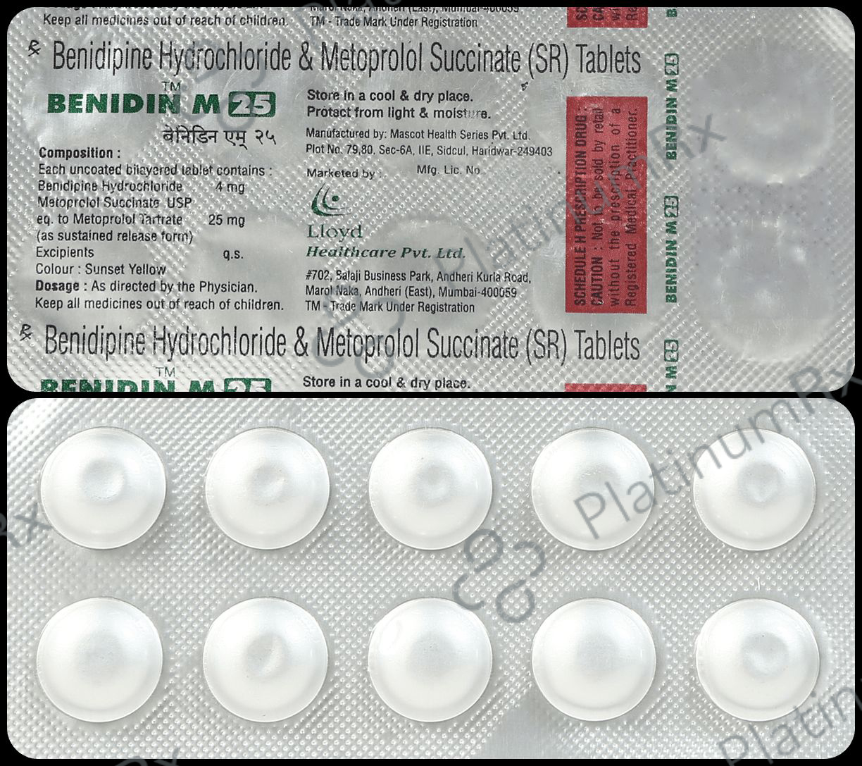 Benidin M 4/25mg Tablet SR 15s
