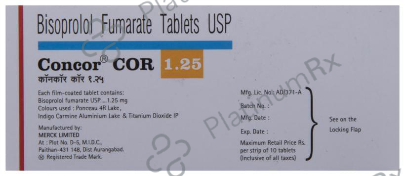 Concor COR 1.25mg Tablet 10s