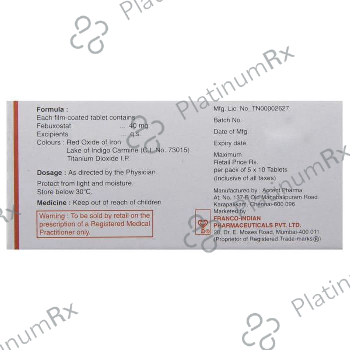 Foxstat 40mg Tablet 10s