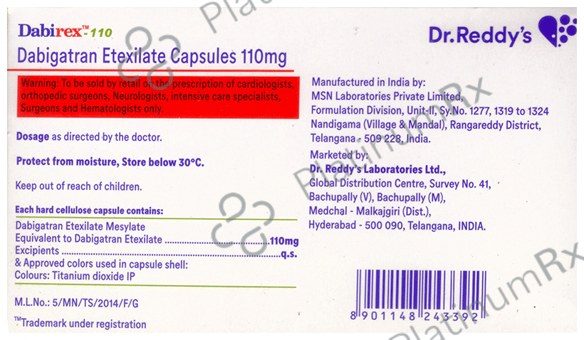 Dabirex 110mg Capsule