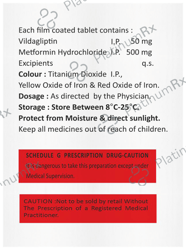 Vildavil M 500mg/50mg Tablet