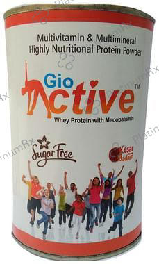 Gio Active Whey protein Powder Kesar Badam Sugar Free