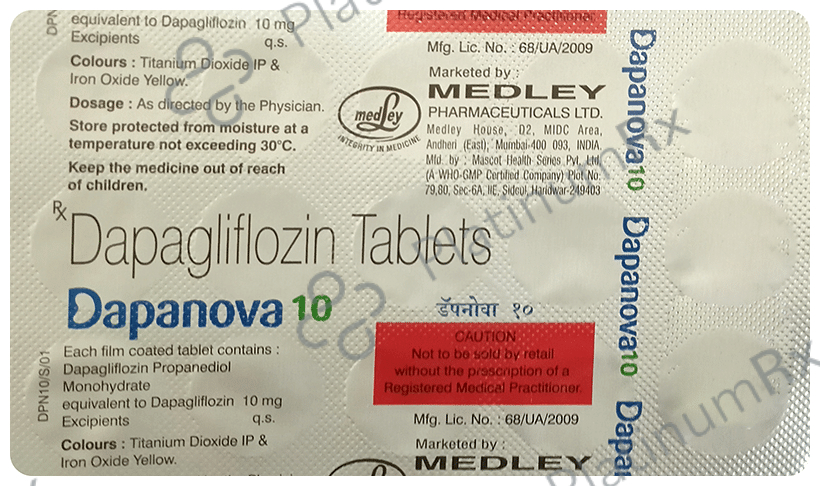 Dapanova 10mg Tablet 15s