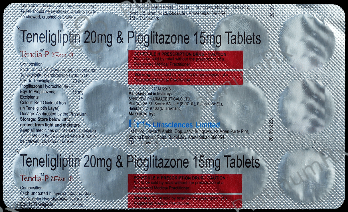 Tendia P 15/20mg Tablet 15s