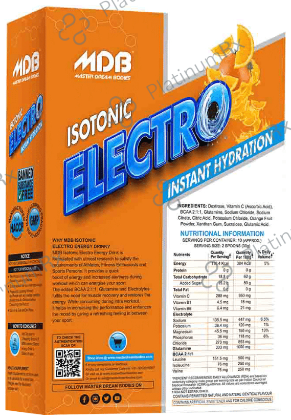 MDB Master Dream Bodies Isotonic Electro Orange Punch