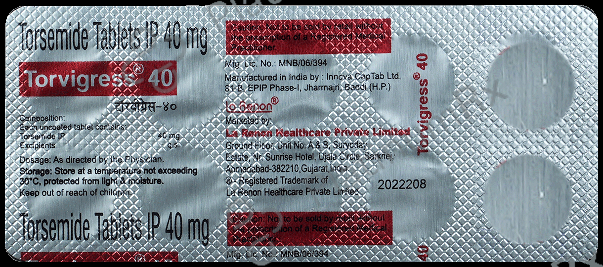Torvigress 40mg Tablet 10s
