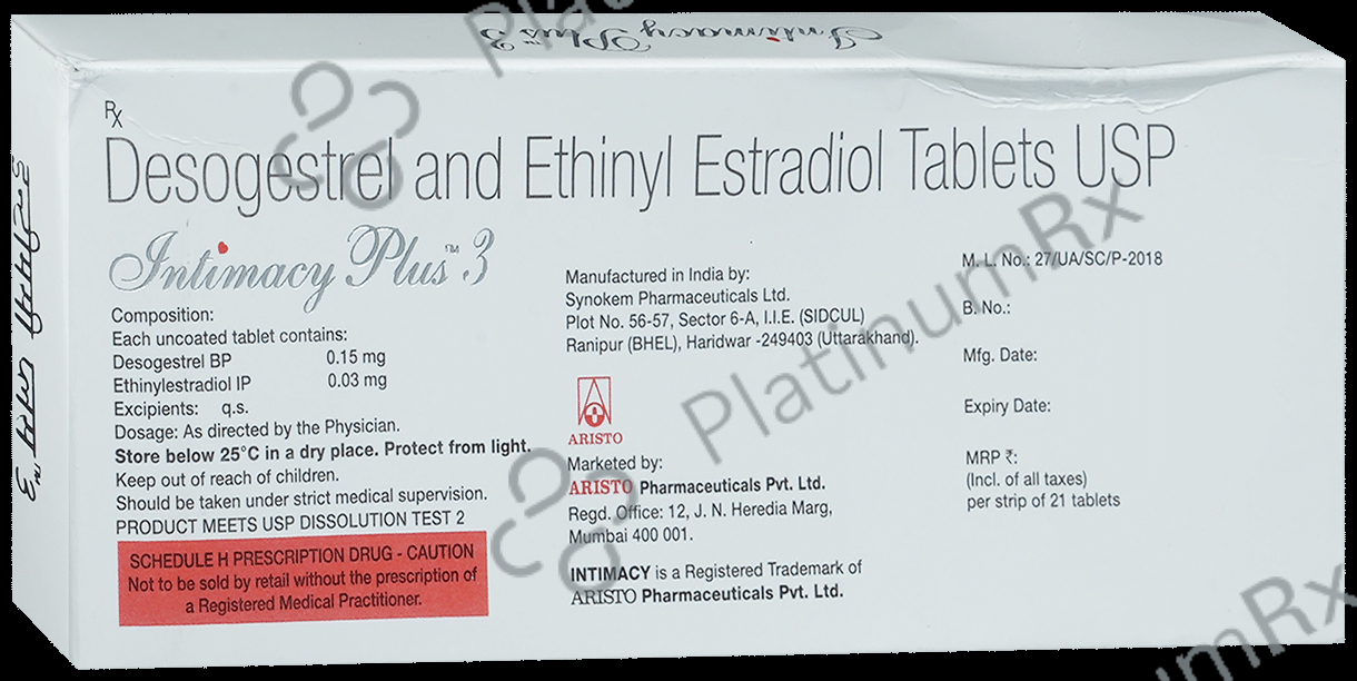 Intimacy Plus 0.03/0.15mg Tablet 21s