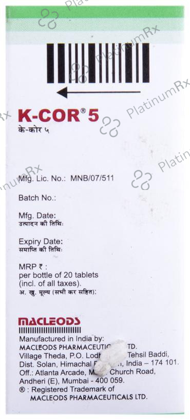 K Cor 5mg Tablet 20s