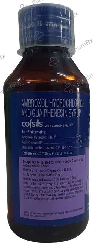 Cofsils Wet Cough 15/100mg Syrup 100ml