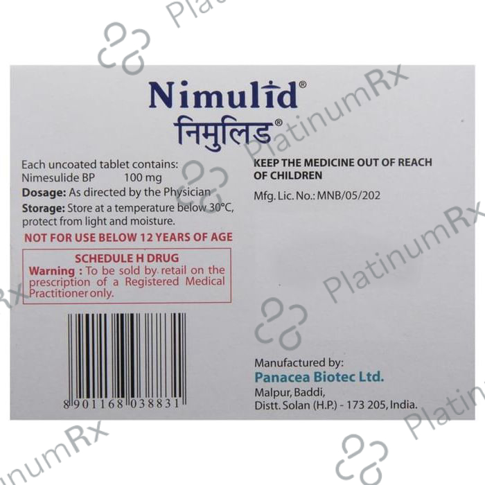 Nimulid 100mg Tablet 15s