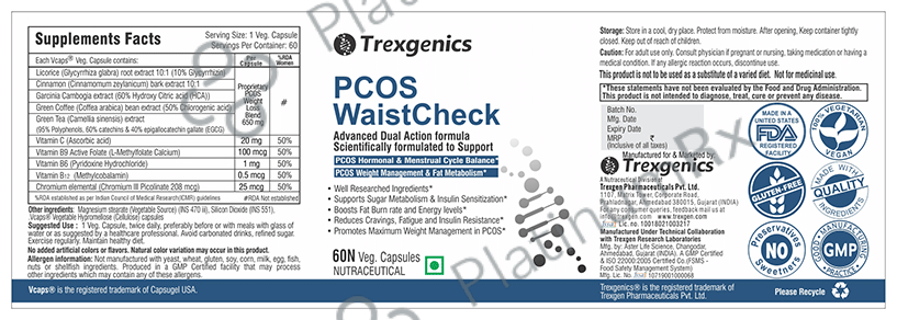 Trexgenics PCOS WaistCheck Veg Capsule