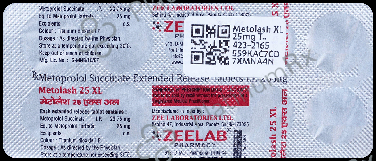 Metolash XL 25mg Tablet ER