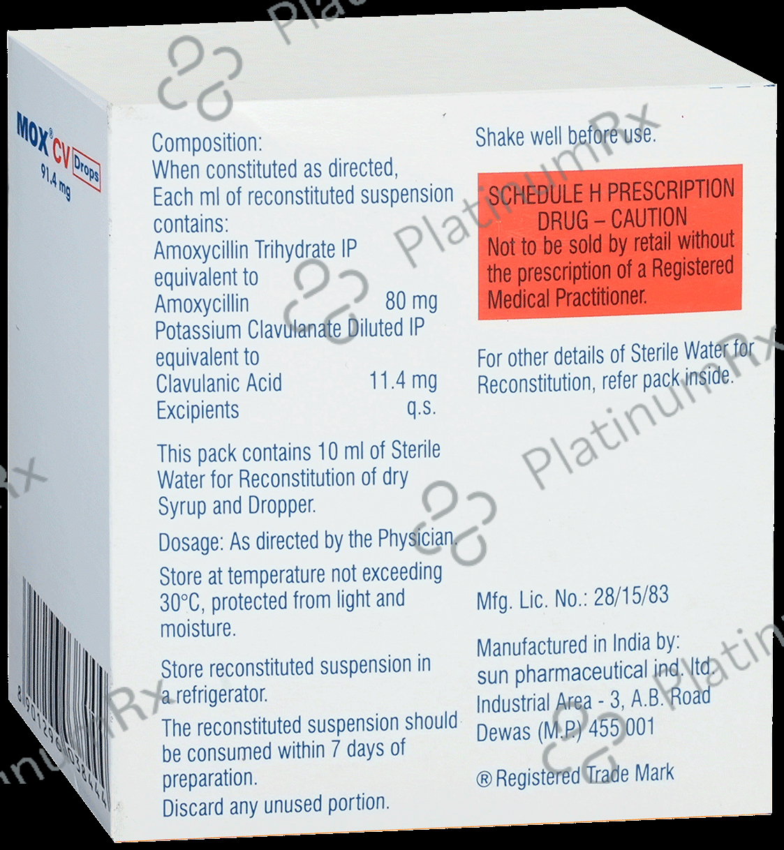 Mox CV 91.4mg Drop 10ml