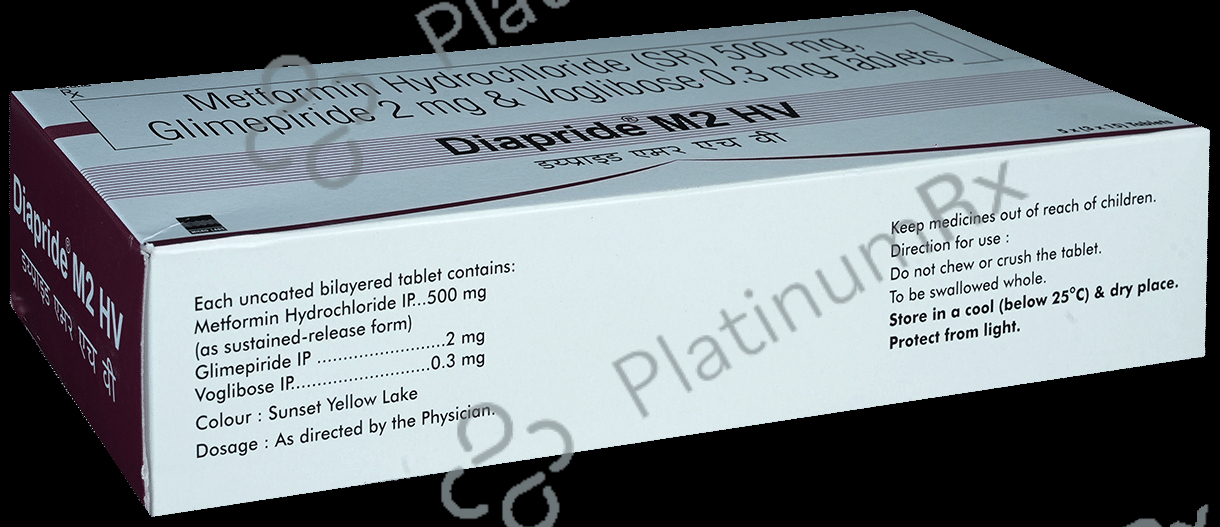 Diapride M2 HV 2/500/0.3mg Tablet SR 15s
