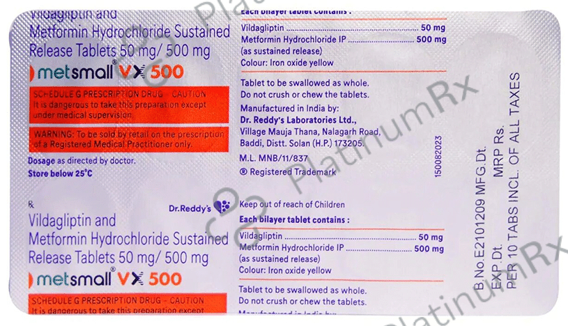 Metsmall VX 500/50mg Tablet SR 10s