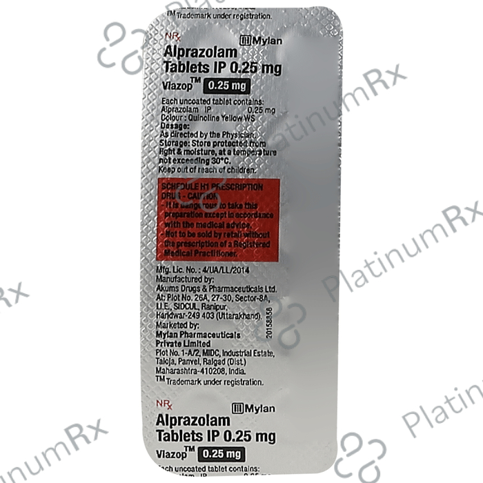 Viazop 0.25mg Tablet