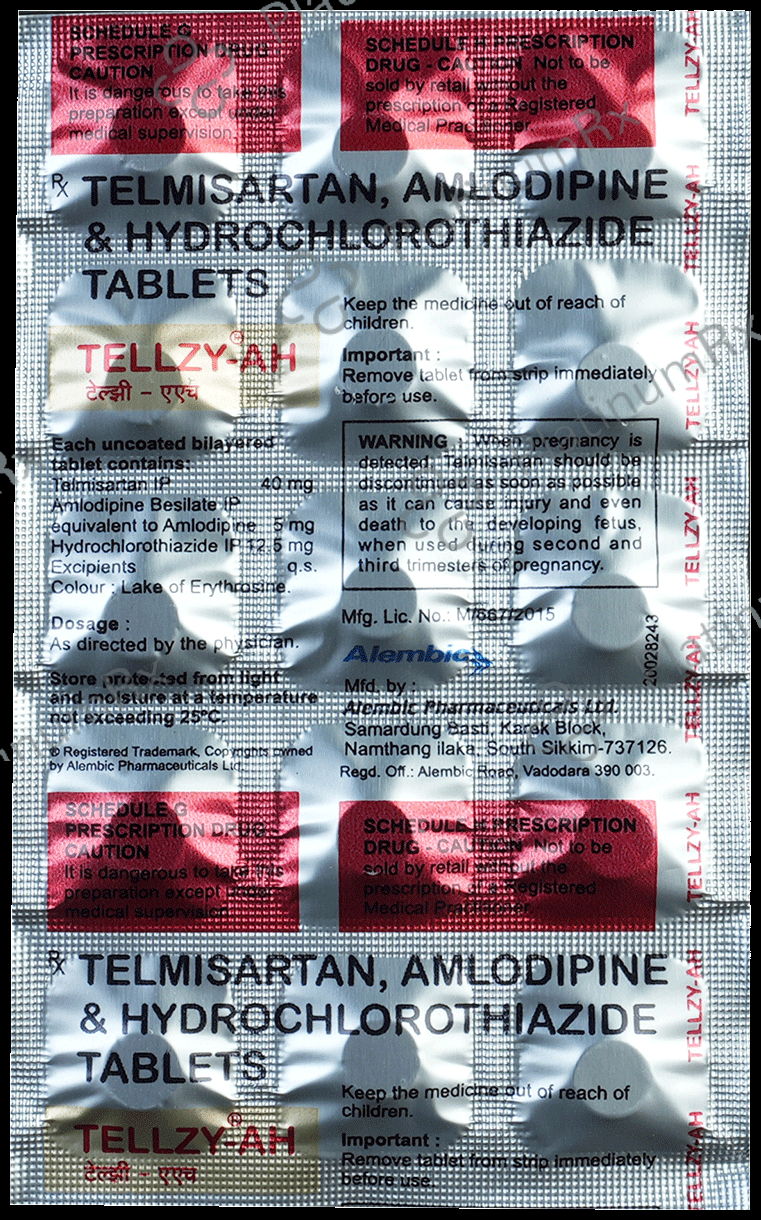 Tellzy AH 5/12.5/40mg Tablet 15s