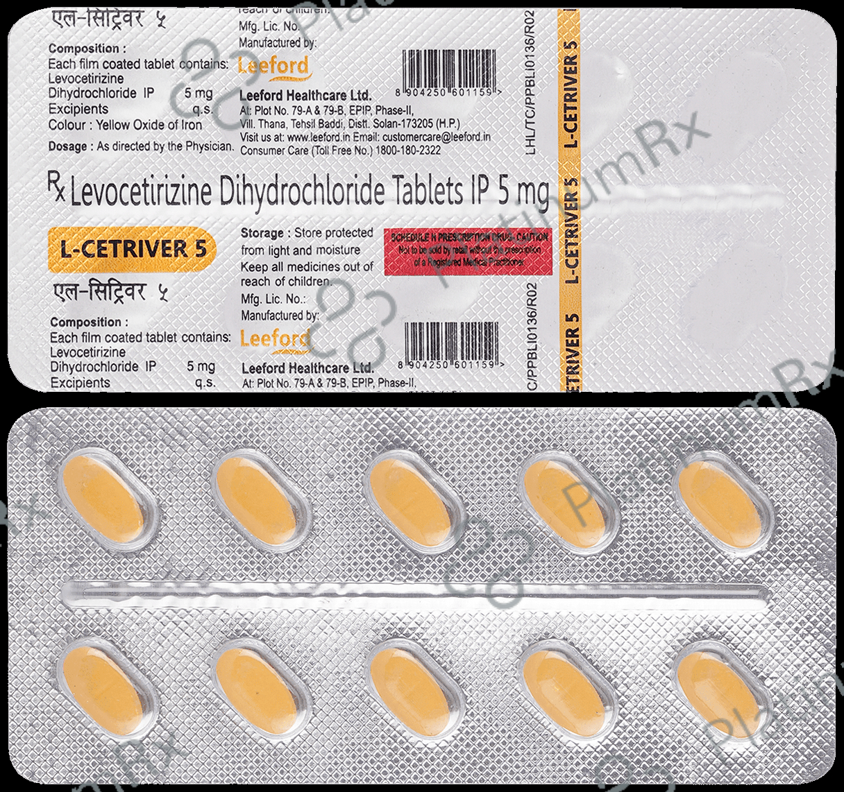 L Cetriver 5mg Tablet
