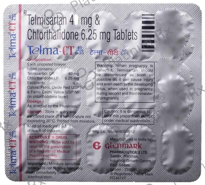 Telma CT 40/6.25mg Tablet 15s