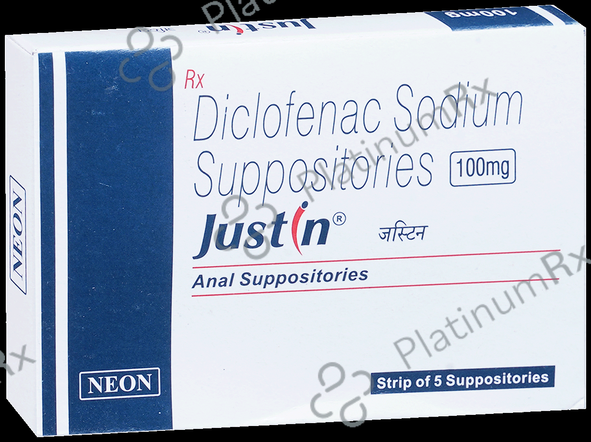 Justin 100mg Suppository 5s