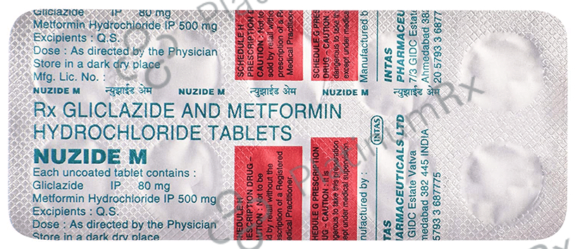 Nuzide M 80/500mg Tablet 10s