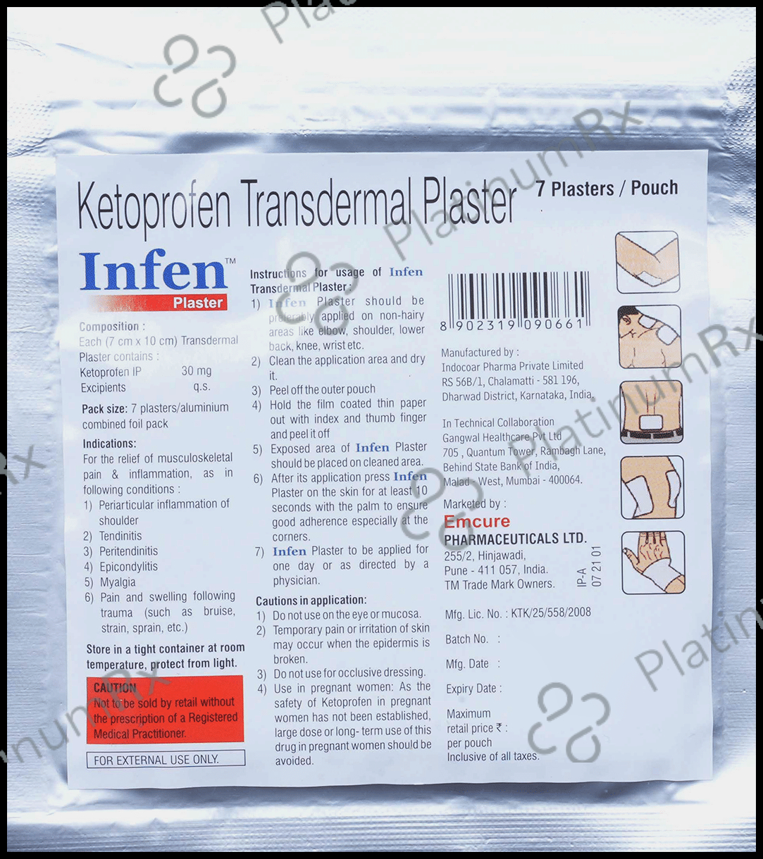 Infen 30mg Plaster Transdermal Patch 7s