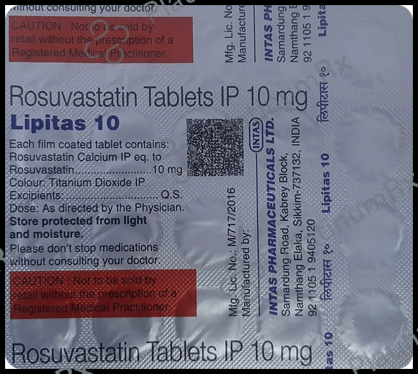 Lipitas 10mg Tablet 20s