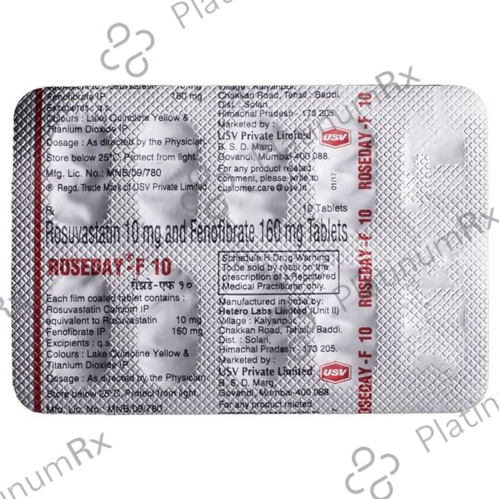 Roseday F 10 160/10mg Tablet 10s