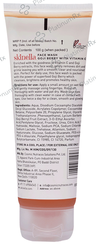 Skinella Face Wash Goji Berry with Vitamin C