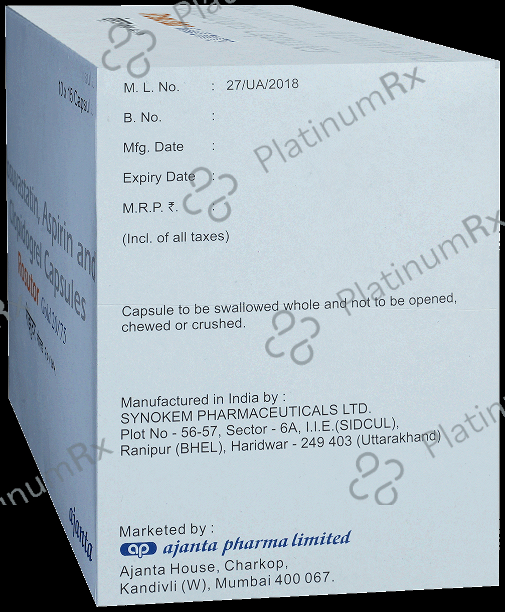 Rosutor Gold 20/75/75mg Capsule 15s