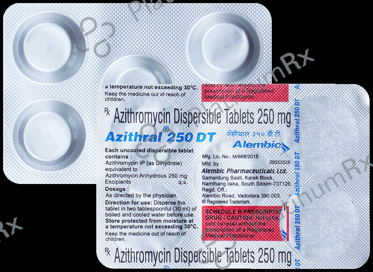 Azithral 250mg DT Tablet 5s