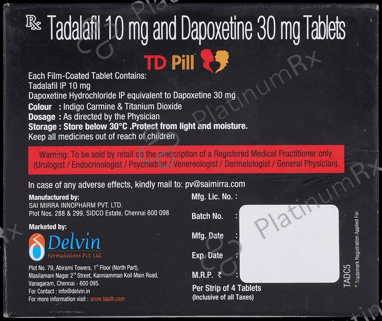 TD Pill Tablet 4 Tablet