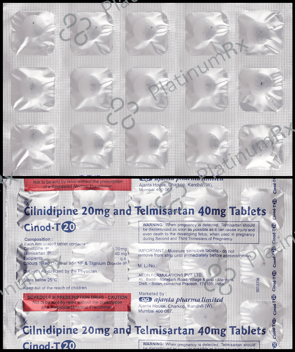 Cinod T 20/40mg Tablet 15s