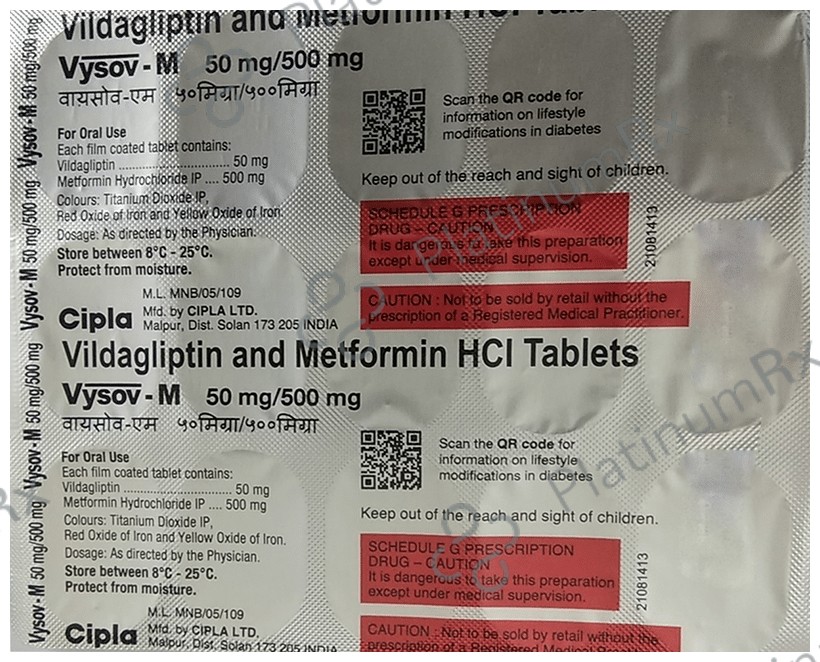 Vysov M 500/50mg Tablet 15s