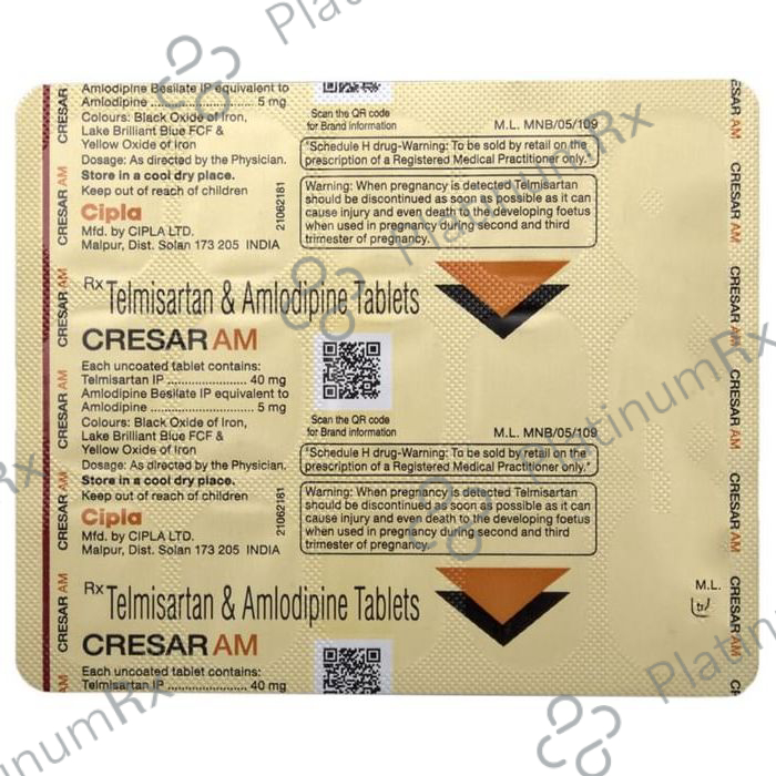 Cresar AM 5/40mg Tablet 15s