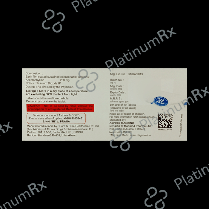 Abevia SR 200mg Tablet 10s