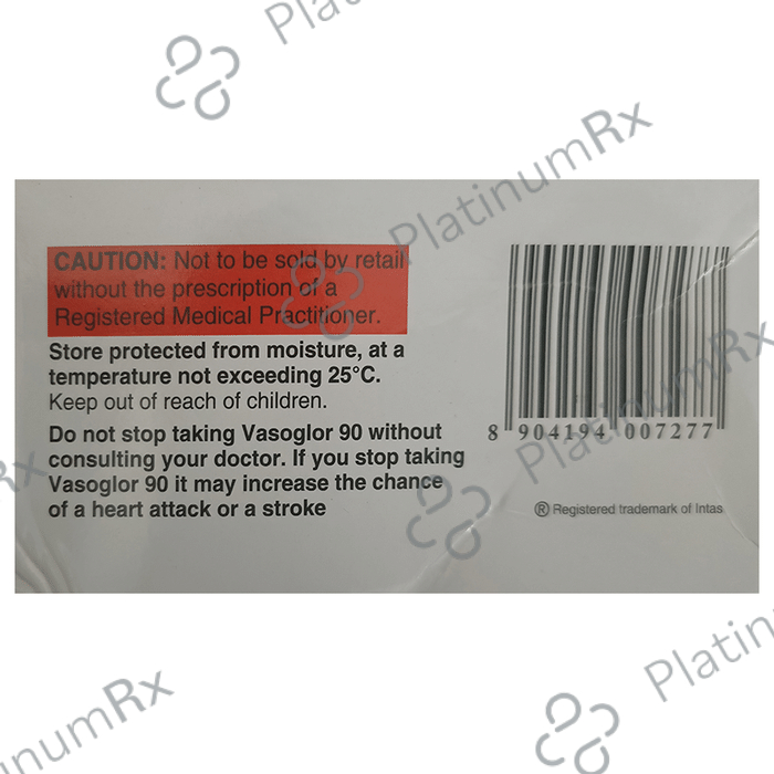 Vasoglor 90mg Tablet 10s