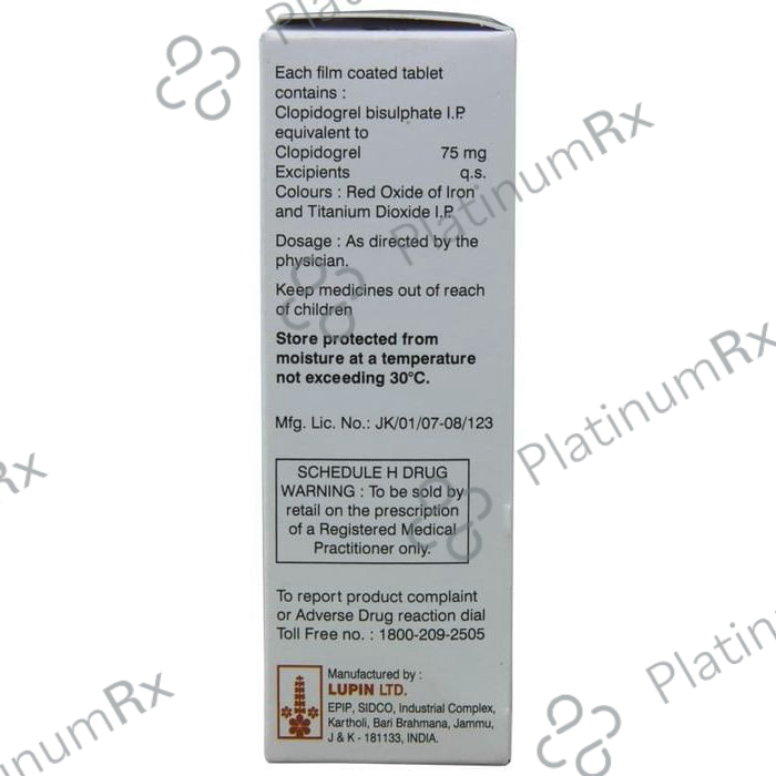 Clopitab 75mg Tablet 15s