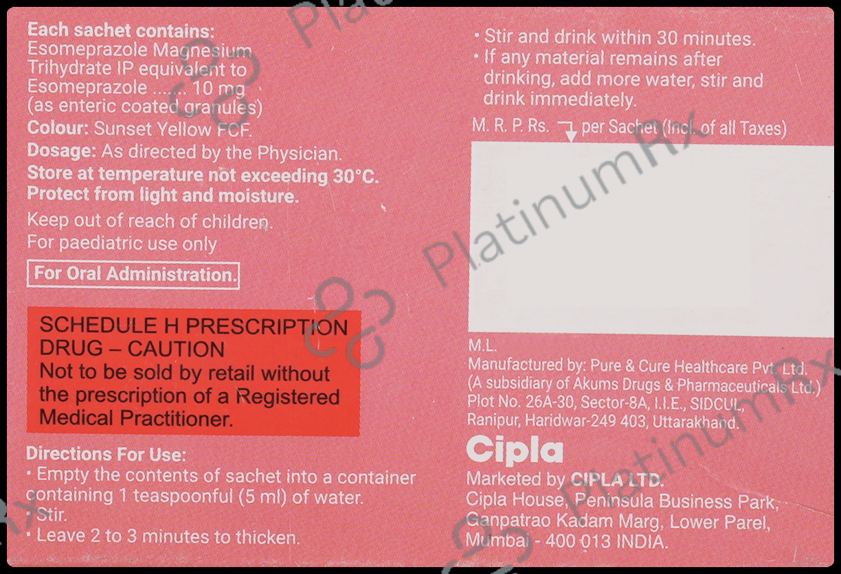 Esomac 10mg Granules