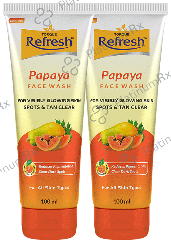Refresh Papaya Face Wash (100ml Each) 2 Tubes